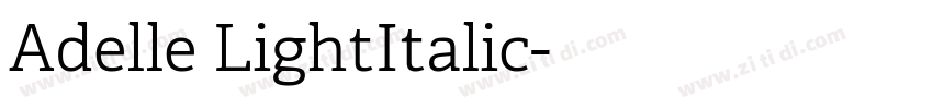 Adelle LightItalic字体转换